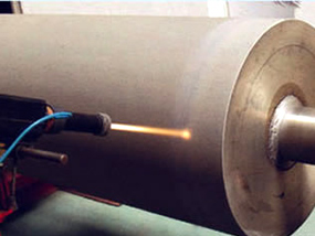 造纸机复卷辊表面喷涂碳化物