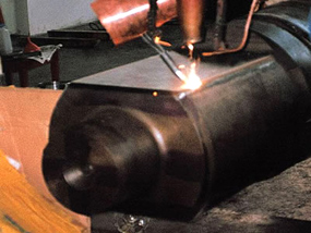 轧辊扁头激光熔覆修复